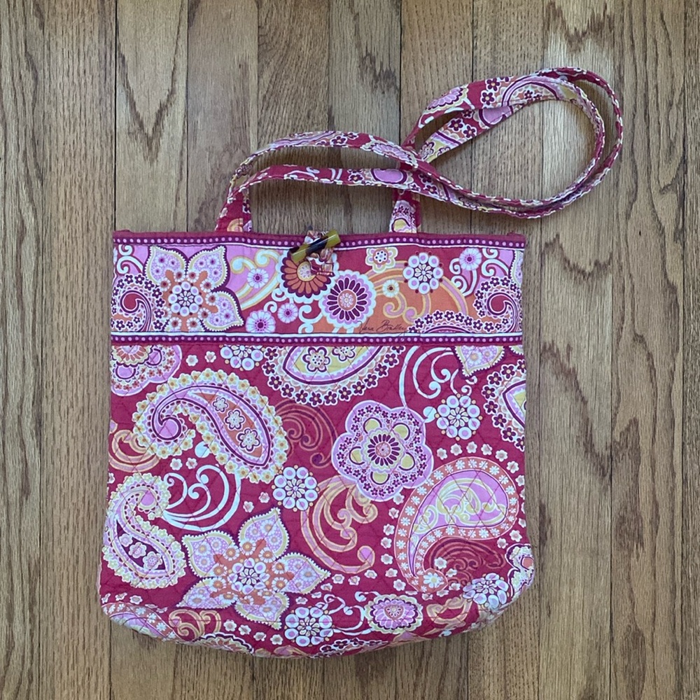 Vera Bradley Tote Bag: color: Raspberry Fizz